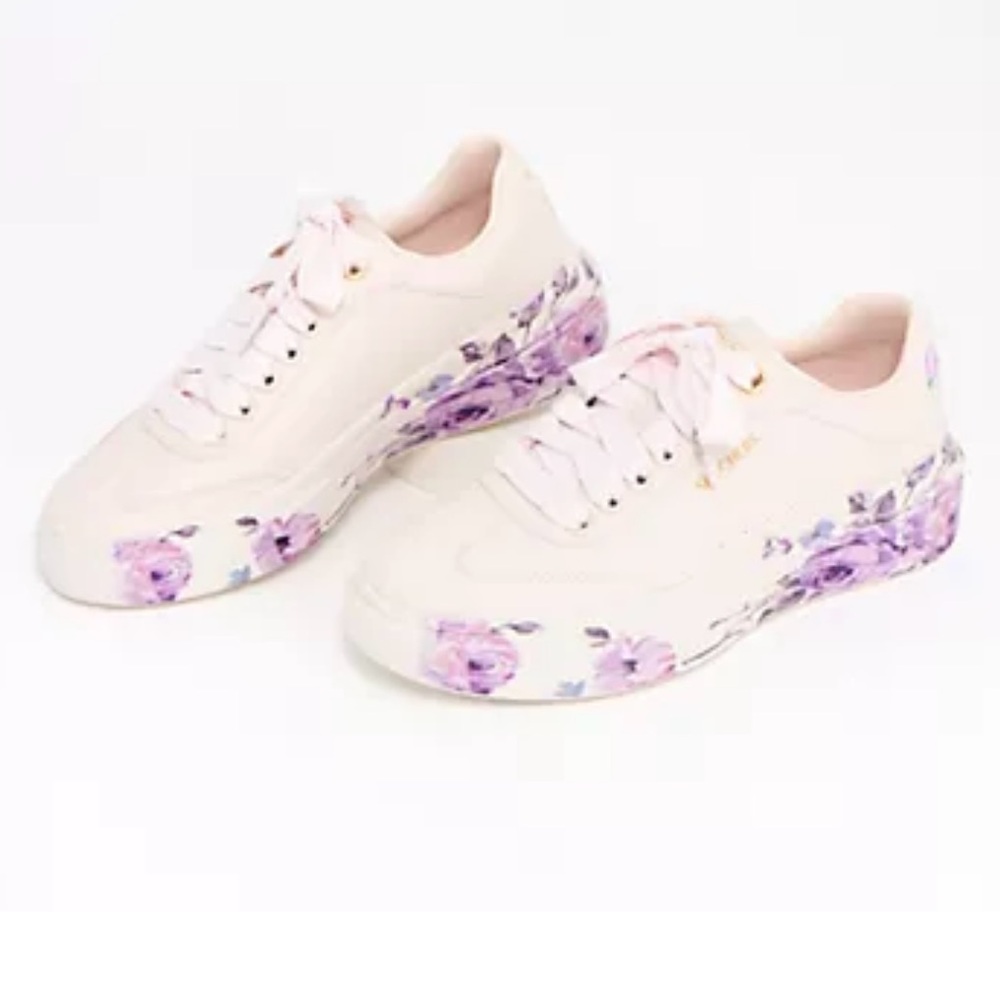 New Skechers Cordova Classic Washable Floral Lace Up Sneakers 8.5